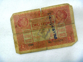 Ket Korona 2 Krone Austria with stamp free shipping P8 - £2.99 GBP