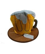 Funny Beer Hat Oktoberfest BeerFest Plush Beer Drinking Hat 12&quot; tall - £14.16 GBP