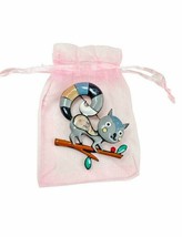 2.25&quot; Wide Large Enameled Gray Squirrel Brooch Pin &quot;C&quot; Clasp Backpack Je... - $14.25