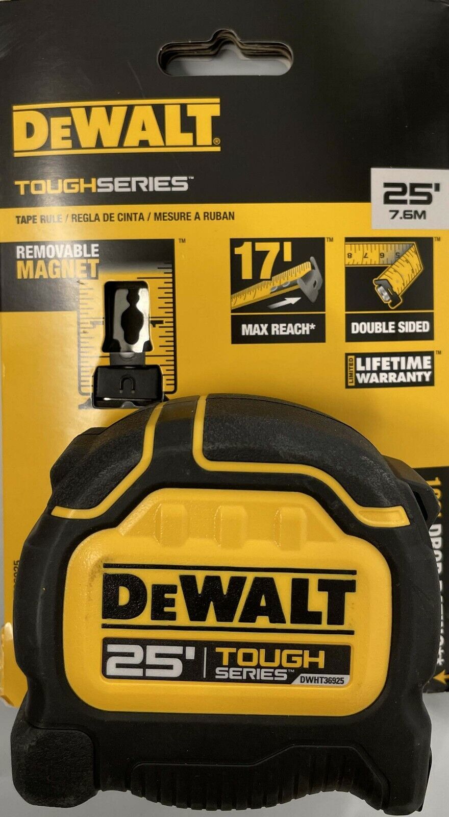 DeWalt DWHT36925S Tough Tape 25 ft. x 11/4 in. Tape Measure
