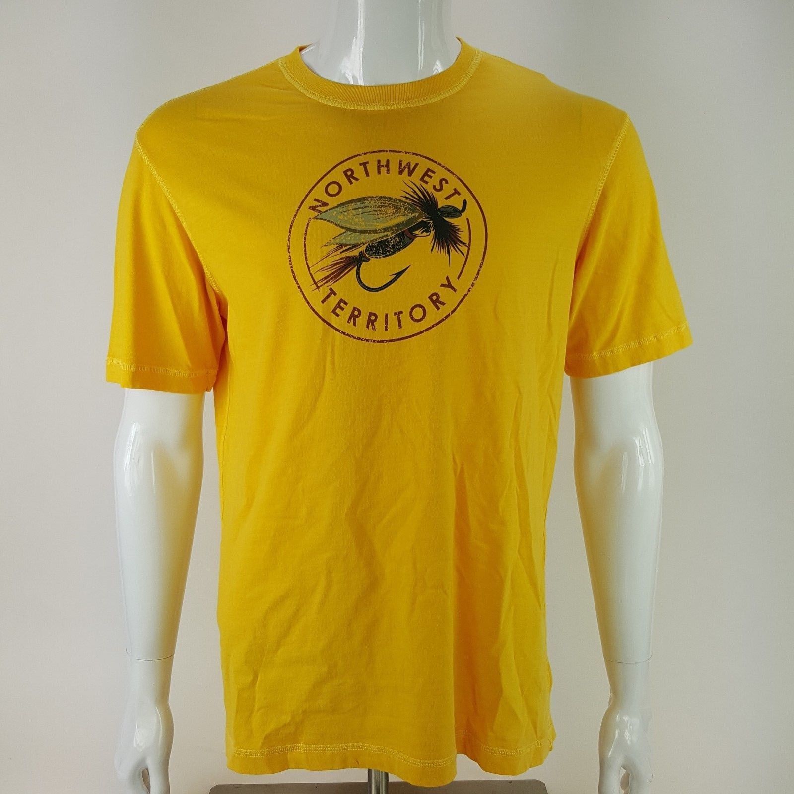 Fly Fishing Northwest Territory Mens Large Graphic Tee Shirt Short