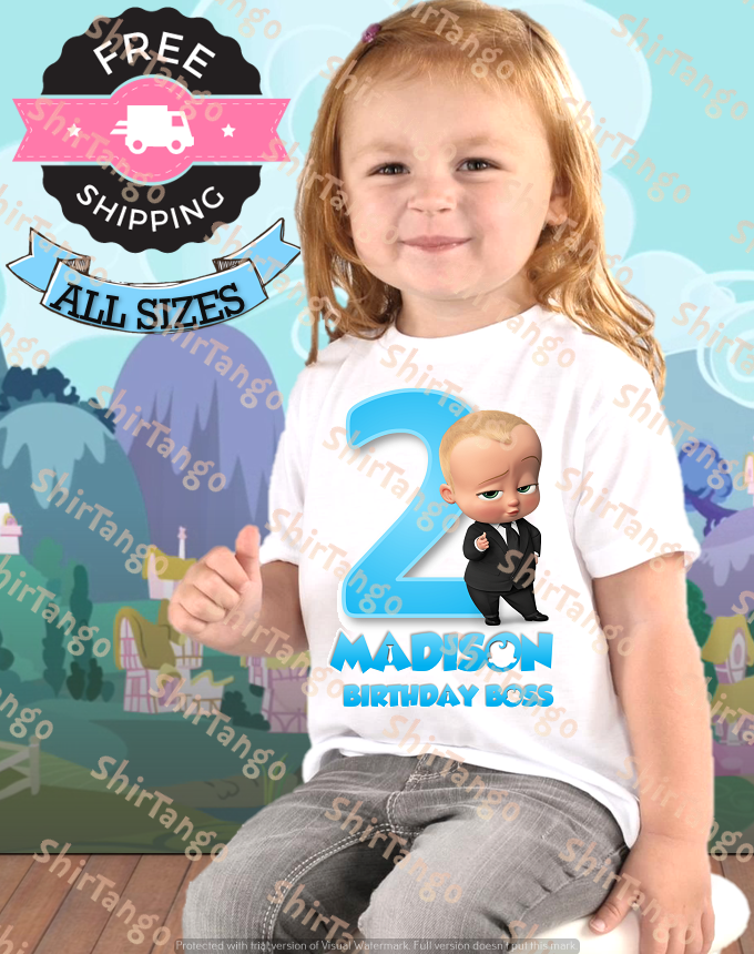Boss Baby Custom Personalized Birthday Party T Shirt ALL SIZES