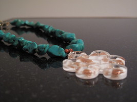 Turquoise Murano Glass Necklace - $45.00