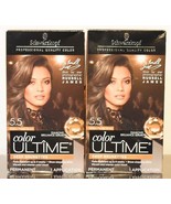 2 Boxes Schwarzkopf Color Ultime Permanent Hair Color Cream, 5.5 Medium ... - $23.75