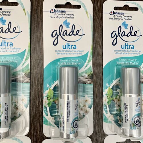 6x Glade Rainshower Ultra concentrated Air Freshener On The Go Travel