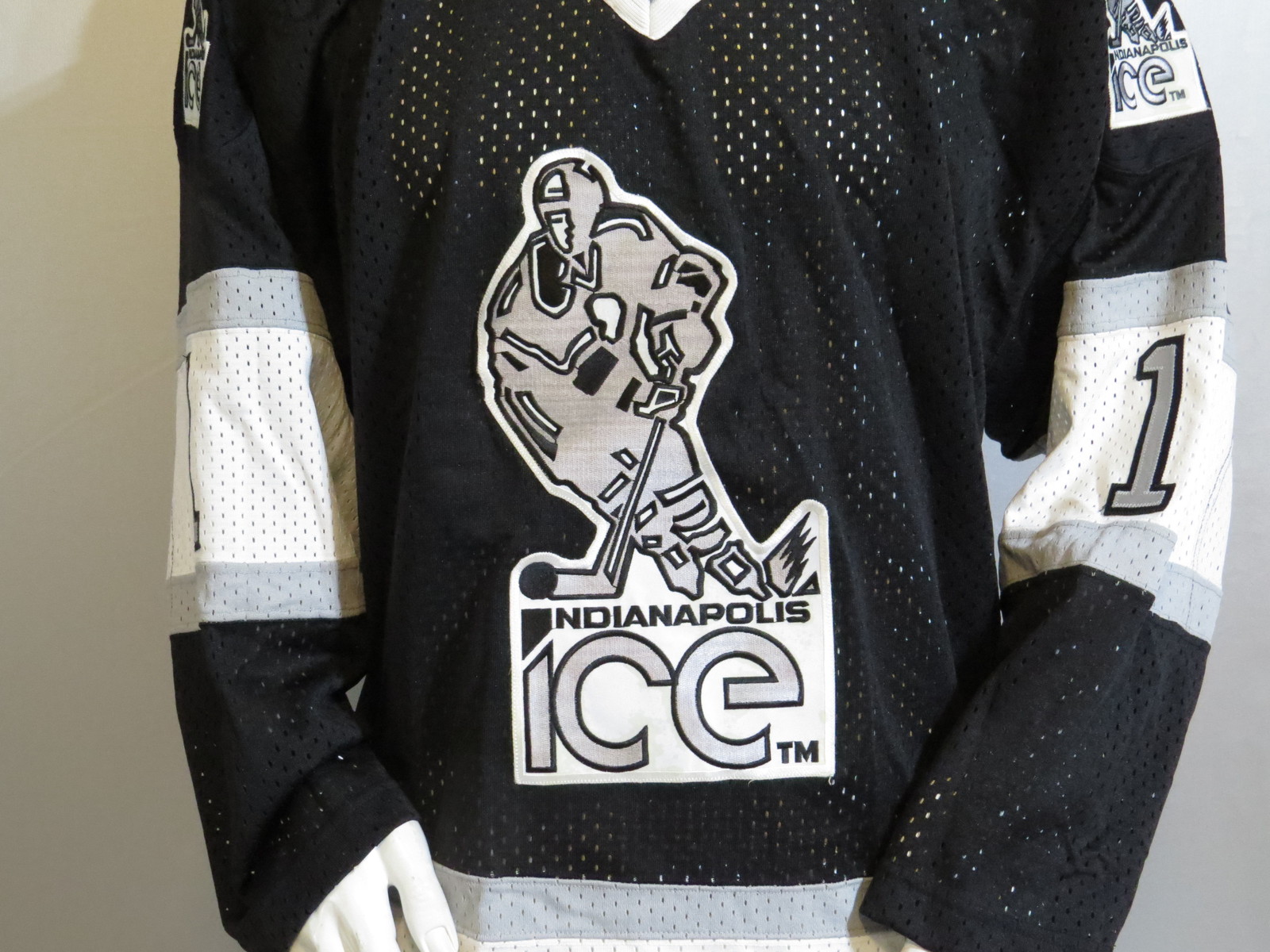 Indianapolis Ice Jersey (VTG) Gary Stewart 1 Men's ExtraLarge HockeyMinors