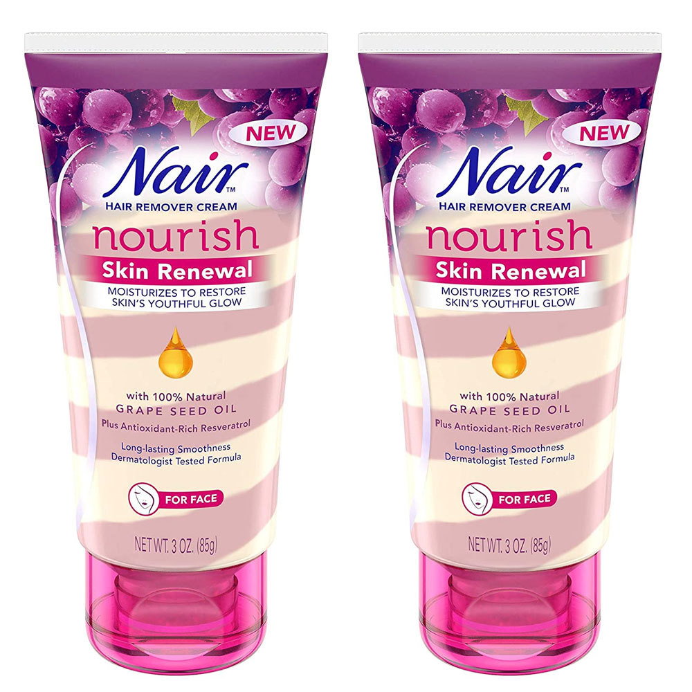 Pack of (2) New Nair Hair Remover Nourish Skin Renewal Face 3 Ounce (88ml)