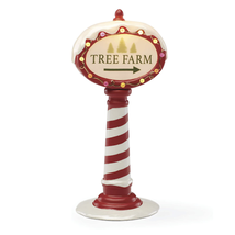 Lenox Lighted 9" Tree Farm Sign For Christmas Village Nib! - $34.65