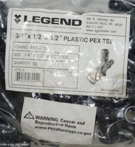 Legend 461 210 Plastic Pex Tee 3/4 By 1/2 X 1/2 Inches Package of 50 image 4