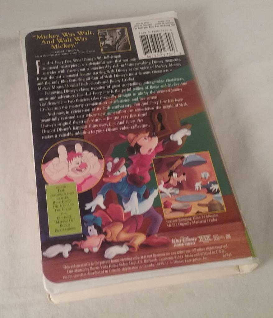 WALT DISNEY'S MASTERPIECE VHS VIDEO FUN & FANCY FREE LTD ED RESTORED ...