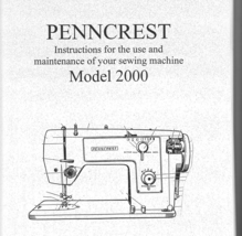 Penncrest 2000 Penneys JCPenney manual sewing machine Enlarged Hard Copy - $11.99