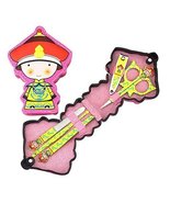 Set Of 5 Colored Nail Clippers Cute Chinese Emperor Pattern Manicure Set... - $15.59