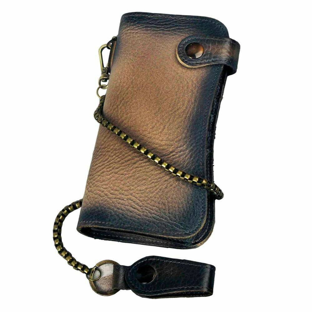 Leather Men Coin Money Wallet Checkbook Card Cash Holder Purse Clutch Handbag - Wallets