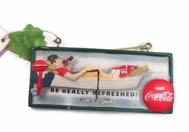 Coca-Cola  3D Billboard Boat Ornament Fishing  "- NWT - $9.65