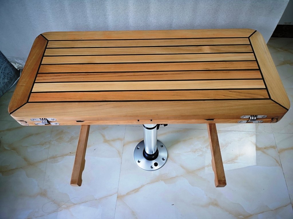 680/340x1000mm Folding Teak Table Top With Nautic Star Marine Boat RV