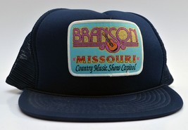 Vintage Blue Trucker Hat Mesh Snapback BRANSON MISSOURI Country Music Sh... - £17.01 GBP