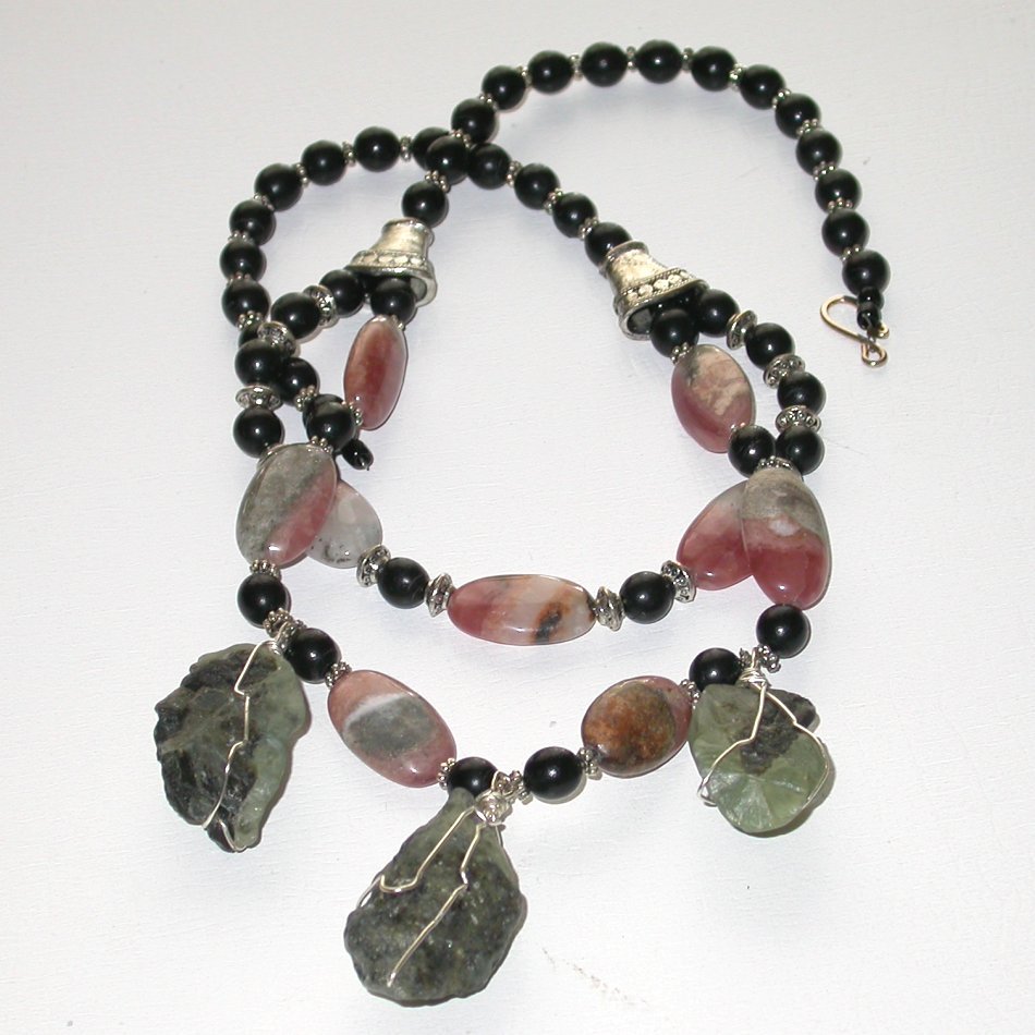 CHUNKY GEMSTONE necklace - This is unique designer and show ...