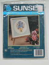 Pansy Bouquet Sunset Counted Cross Stitch Kit New - $12.97