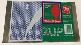 Illinois Unrolled Aluminum “7 UP” Can 1818 States United We Stand - $14.11