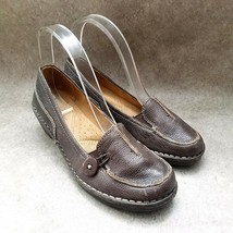 Naturalizer Womens Sharon  Sz 6.5 M Brown  Leather Slip On Loafer 2&quot; Heels - $21.99