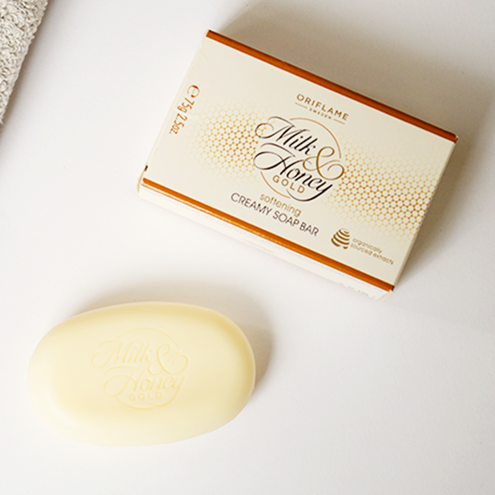 Milk & Honey Gold Softening Creamy Soap Bar 75 g luxury Oriflame cleanse product Bar Soaps