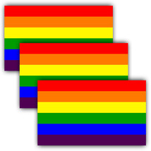 Anley 5" X 3" LGBT Pride Decal Rainbow Flag Lesbian Bisexual Car Stickers 3 Pack - $6.92