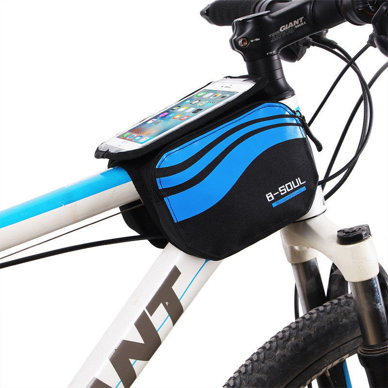 top tube bag with phone holder