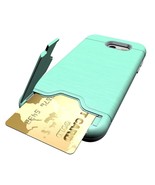 Green Card Slot Kickstand Case for Samsung Galaxy J3 Emerge / J3 2017 / ... - $9.39