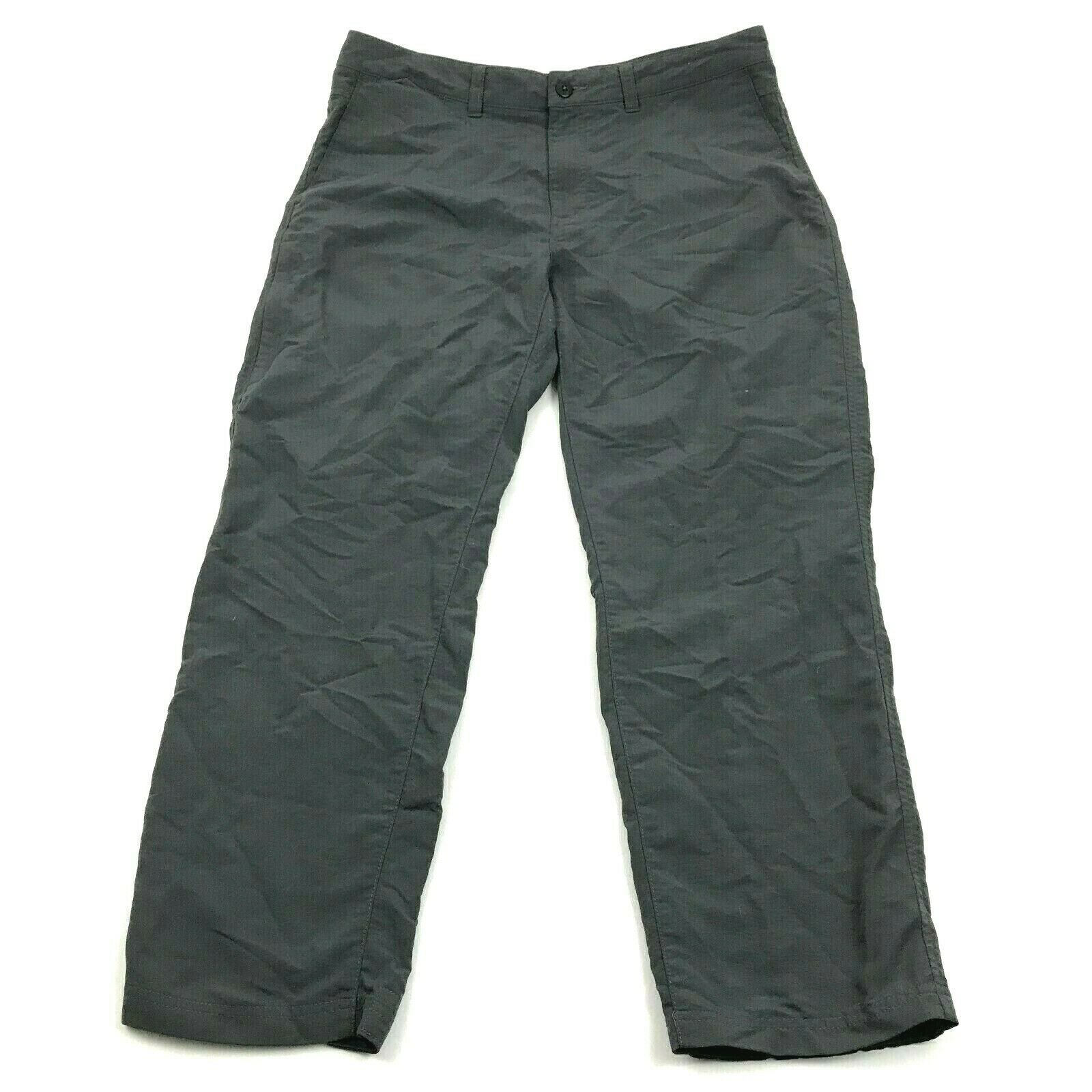 REI Hiking Pants Men's Size 36x30 Straight Leg Stone Gray Water