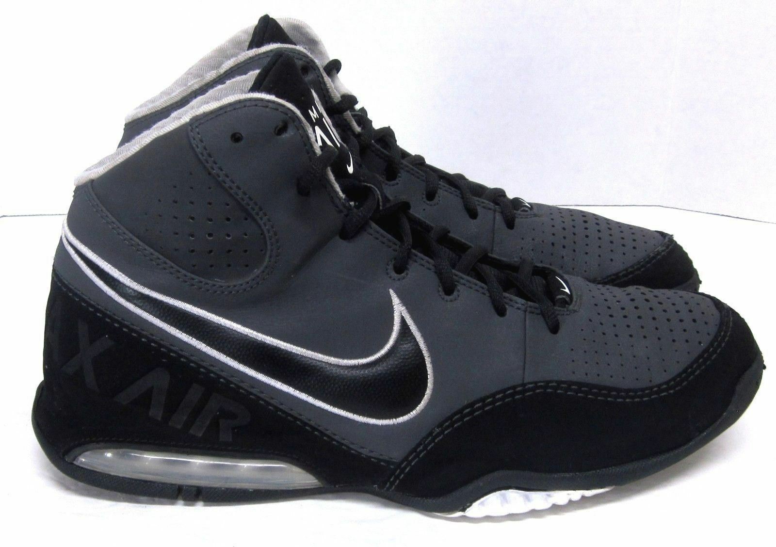 NIKE 2008 MAX AIR SYNTHETIC GRAY BLACK BASKETBALL SHOES (SZ 10.5 ...