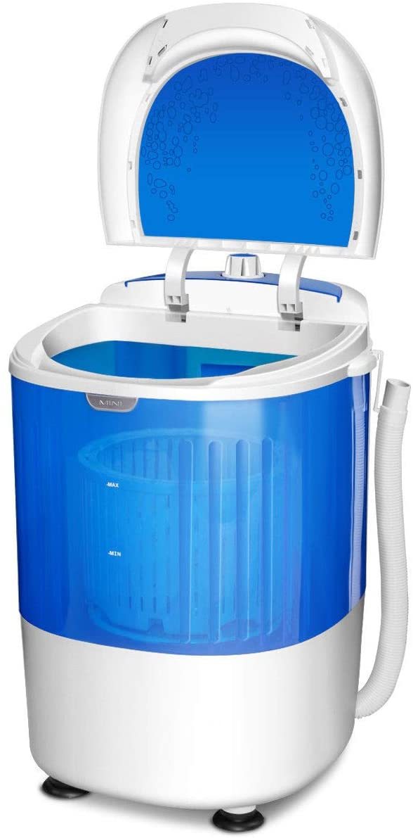 COSTWAY Mini Washing Machine with Spin Dryer, Electric Compact Laundry