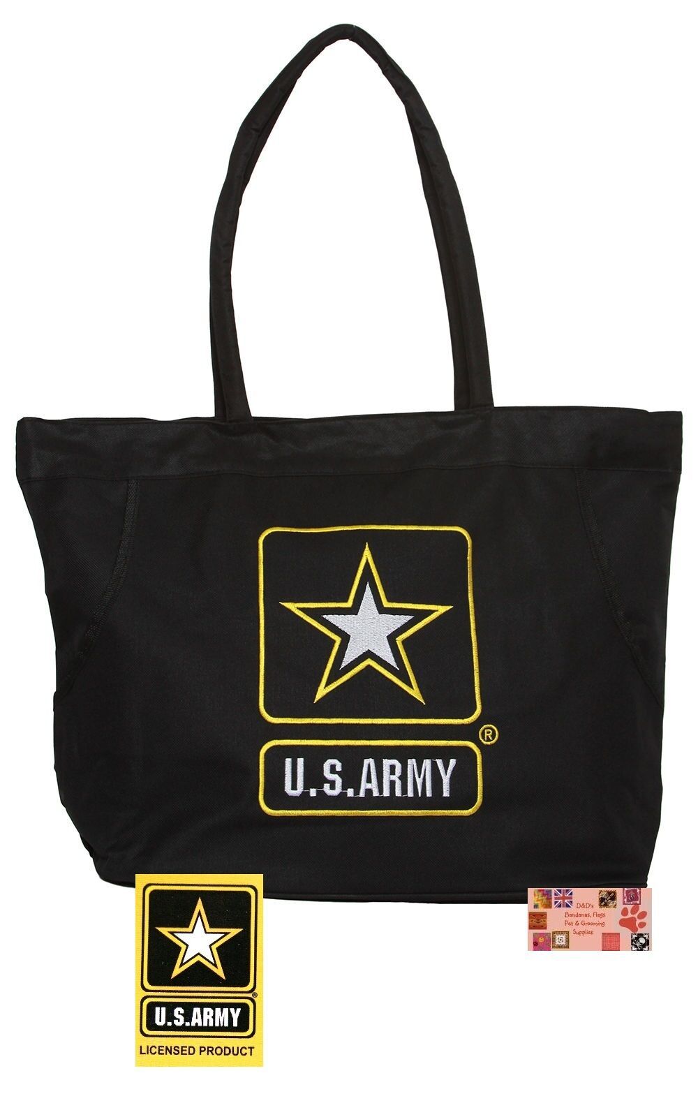 Bordado Ejército de Estados Unidos Estrella Pesado Duty Bolsa Bag-Beach Viaje