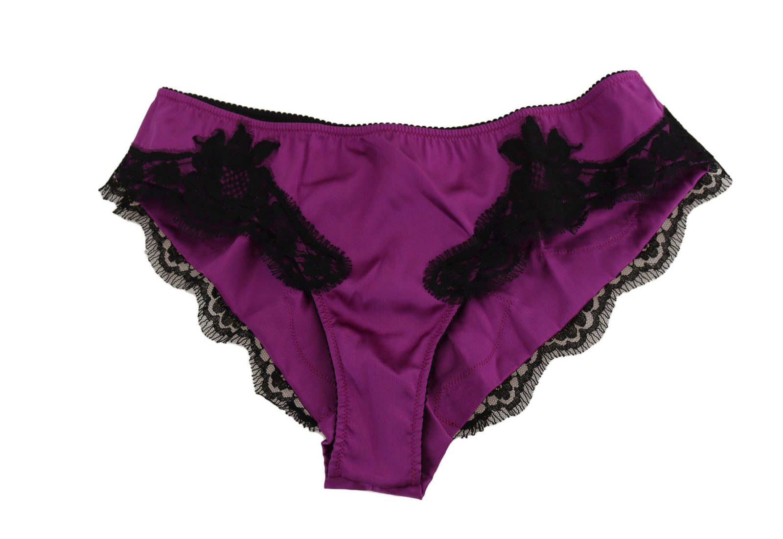 Bottom Purple Floral Silk Stretch Underwear Women