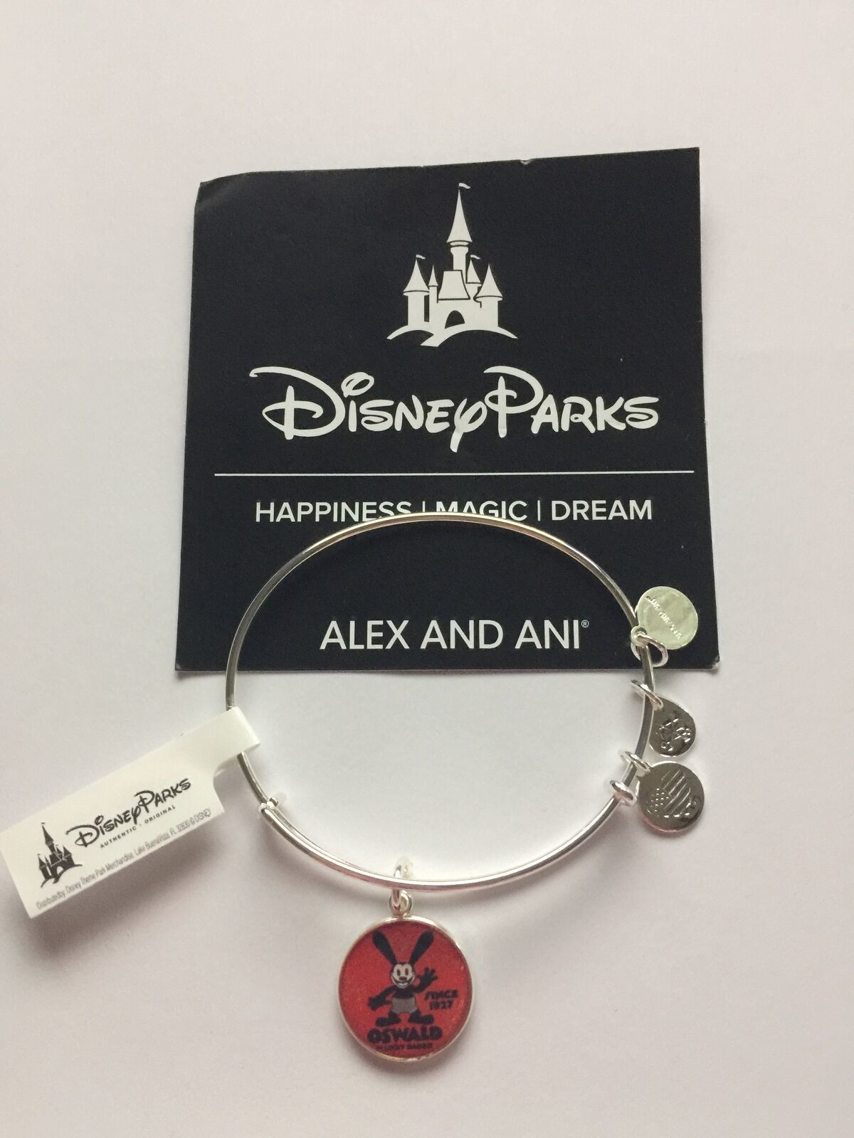 Disney Parks ALEX /& ANI Oswald The Lucky Rabbit 90 Years Silver Bracelet