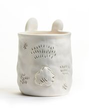 Bunny w/Glasses Pet Planter Adopt Dexter Plant Parent Buddies Ceramic Drainage image 3