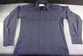 FLYING CROSS USN U.S. NAVY 44X31.5 BLACK LONG SLEEVE BUTTON UNIFORM SHIRT - $21.77