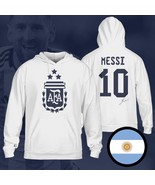 Argentina Messi Champions 3 Stars FIFA World Cup 2022 White Hoodie - $49.99+