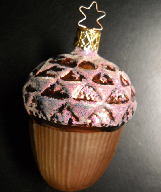 Old World Christmas Christmas Ornament Acorn Star Shaped Hanger Brown Hues - $7.99