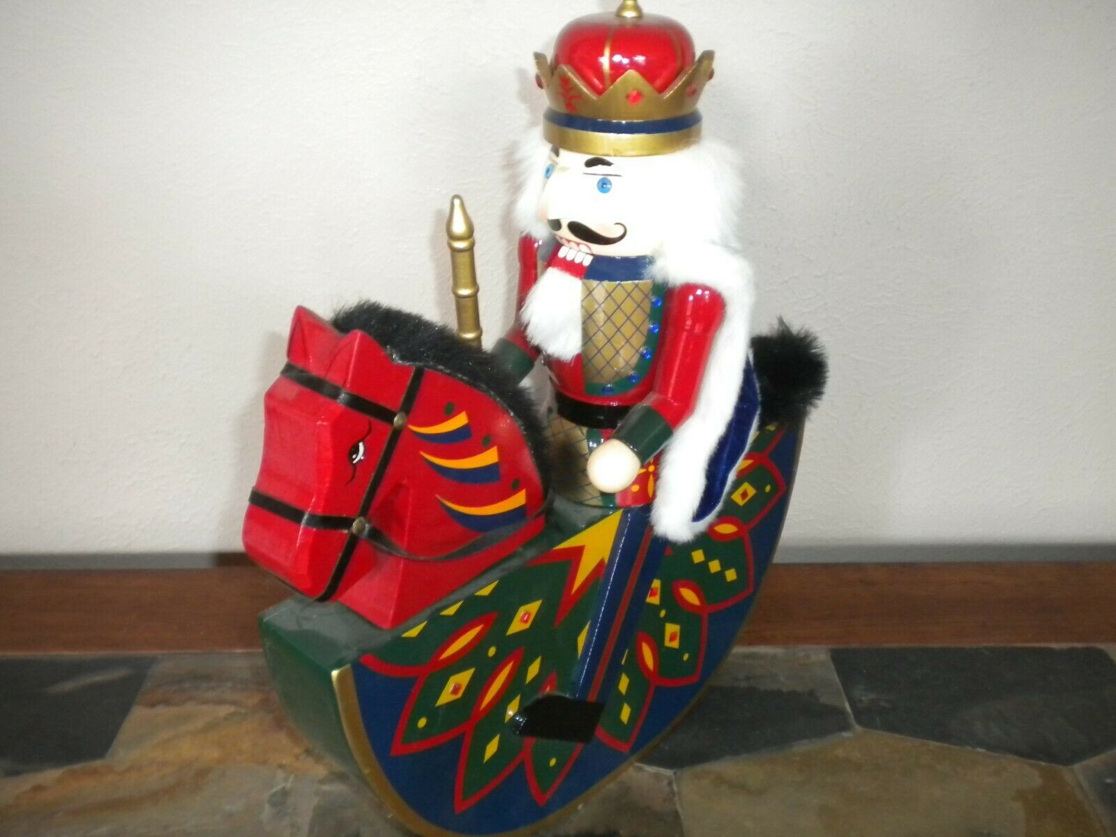 Kirkland Nutcracker Rocking Horse Wooden Christmas Decor 663605