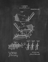 Golf Iron Patent Print - Chalkboard - $7.95+