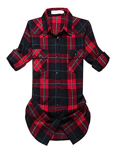 buffalo plaid flannel shirts for women