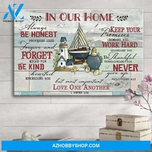 Beach House In Our Home Always Be Honest Home Decor Horizontal Canvas - $49.99