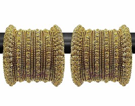 Fashion Jewellery Traditional Gold Plated Bracelet Bangles Set Girls Wom... - $32.66