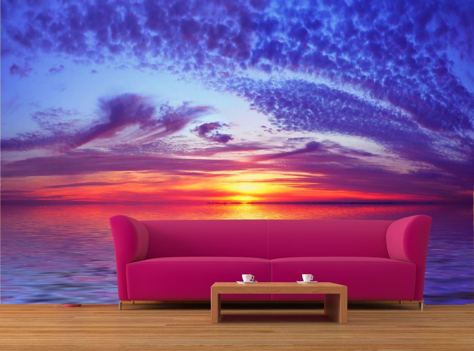 Bay Beach Sunset 3D Mural Photo Wallpaper Decor Large Paper Wall CUSTOM