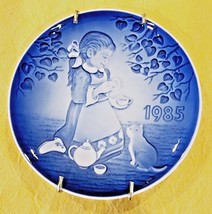 VTG~1985 Bing & Grondahl Barnets Dag Children's Day*Magical Tea Party*Blue Plate - $7.70