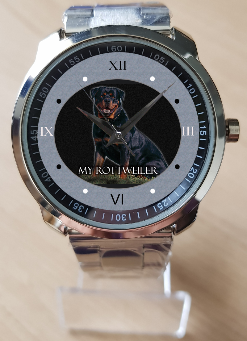 Proud Rottweiler Pet Dog Unique Unisex Beautiful Wrist Watch Sporty