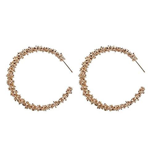 New Vintage Earrings Gold Round C Geometric Statement Earring  Metal Earring Han