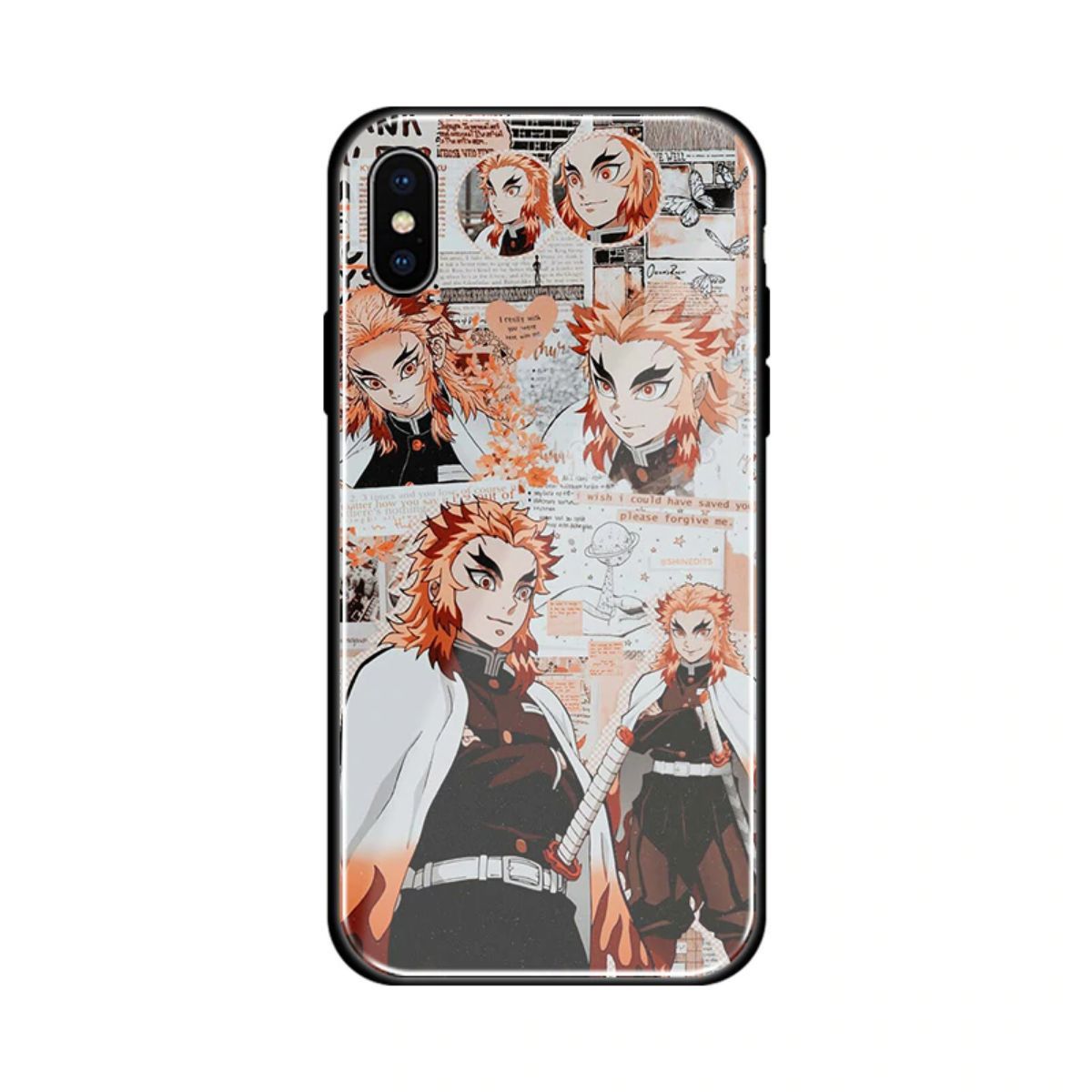 Kyojuro Rengoku Kimetsu No Yaiba Glass Phone Case For Apple Iphone Xs 