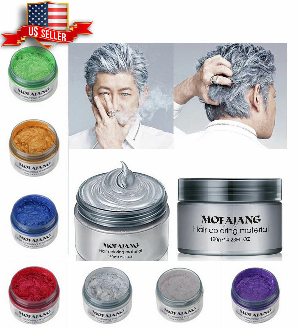 Primary image for Unisex DIY Hair Color Wax Mud Dye Cream Temporary Modeling 8 Colors Mofajang