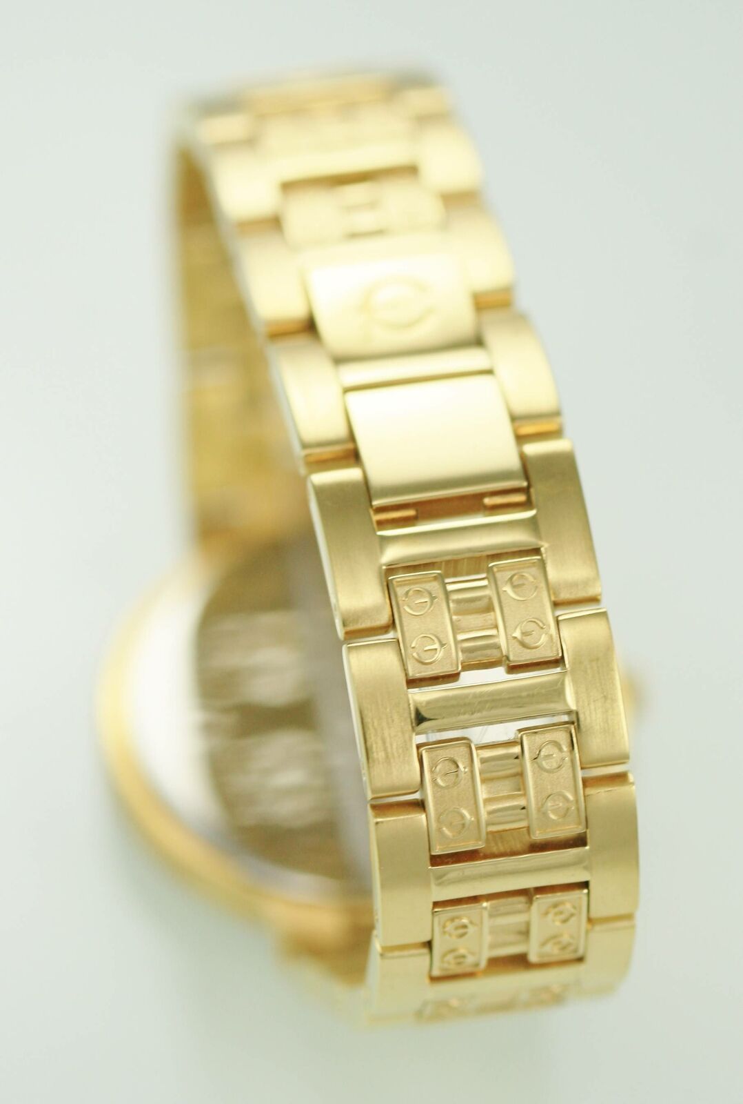 Elgin Diamond Watch Mens Gold Stainless Steel Date 30m Battery Black